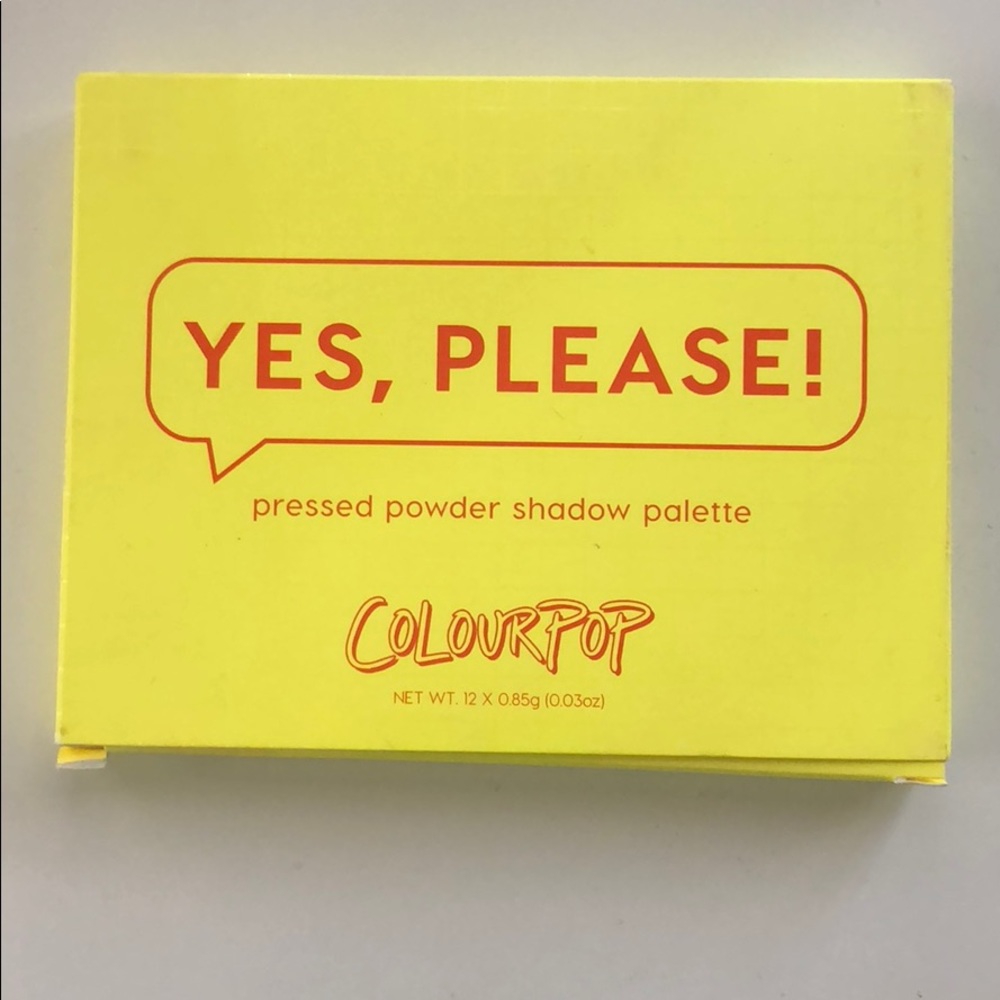 ColourPop yes please palette